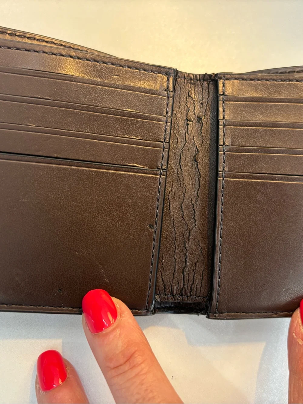 Coach Dark Brown Signature Bifold Wallet